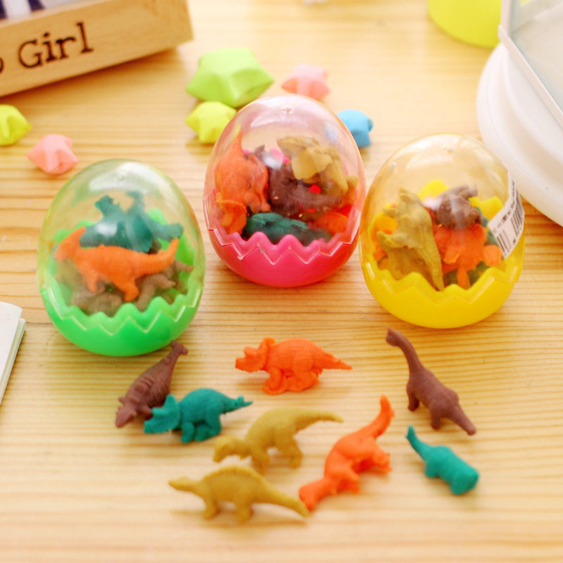 Elementary School Prizes Children's Toys Learning Supplies Stationery Wholesale Panic Dragons Egg Erasers Cute Creativity Like Leather
