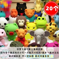 Флуоресцентный мультяшный ластик, 20 шт