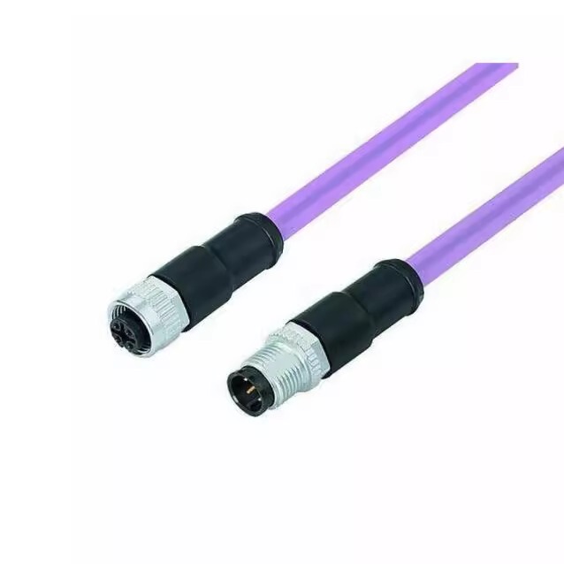 New Dual-End Bus Cable 5-Pin Circular M12 Connector 5-Hole Aviation Plug B-Coded Dp Communication