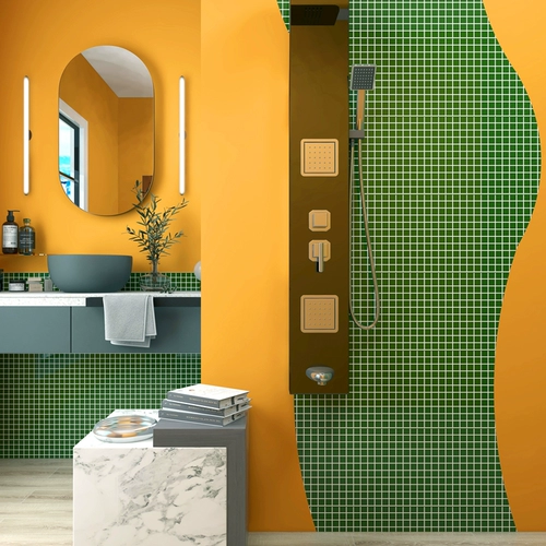 Pandora Интернет знаменитости зеленая мозаика керамическая плитка фон стены кухня дамская ванная комната балкон стены и напольная плитка