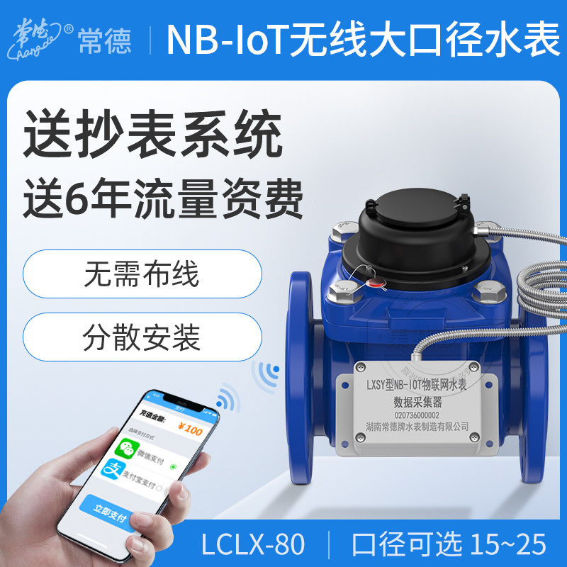 Large-calibre water meter wireless telemeter intelligent remote meter reading industrial plant prepaid water meter delivery system