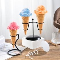 Iron Art Sweet Drum Rack Egg Silo Holder Sainte Crispy Leather Ice Cream Display Shelf Dessert Table Swing Piece Creative Push Bucket Shelf