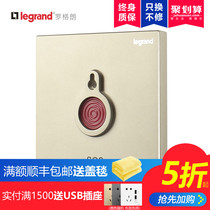 TCL Legrand switch socket Yi Jing Shi Dian Milan gold alarm call switch large panel 86 type champagne gold