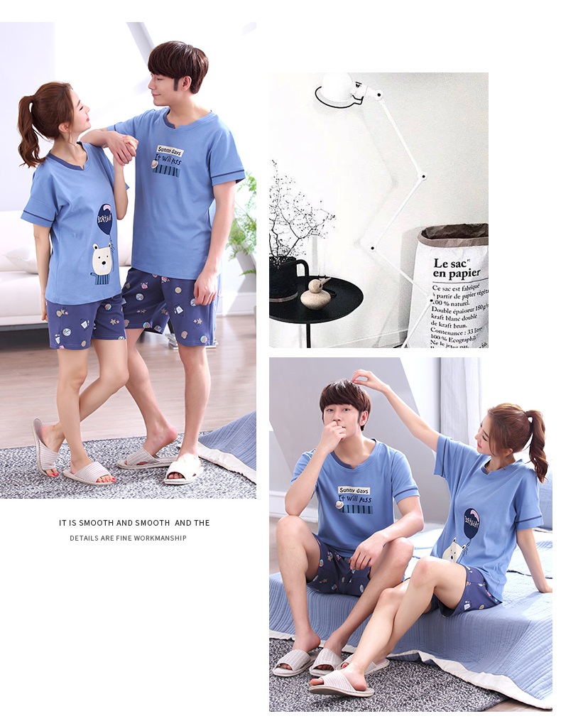 Pyjama mixte en Coton à manche courte - Ref 3006117 Image 17