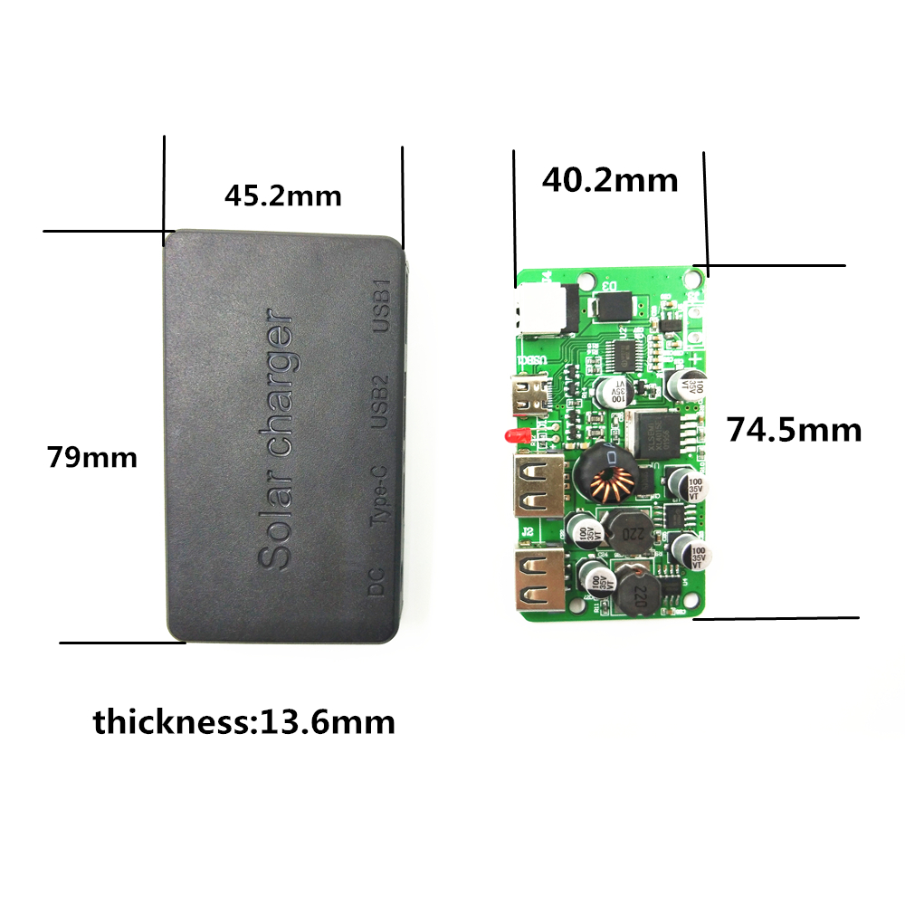 Solar Cell Phone Charger Control Board Solar Laptop Computer Charger Voltage Stabilized Charging Circuit Junction Junction Box