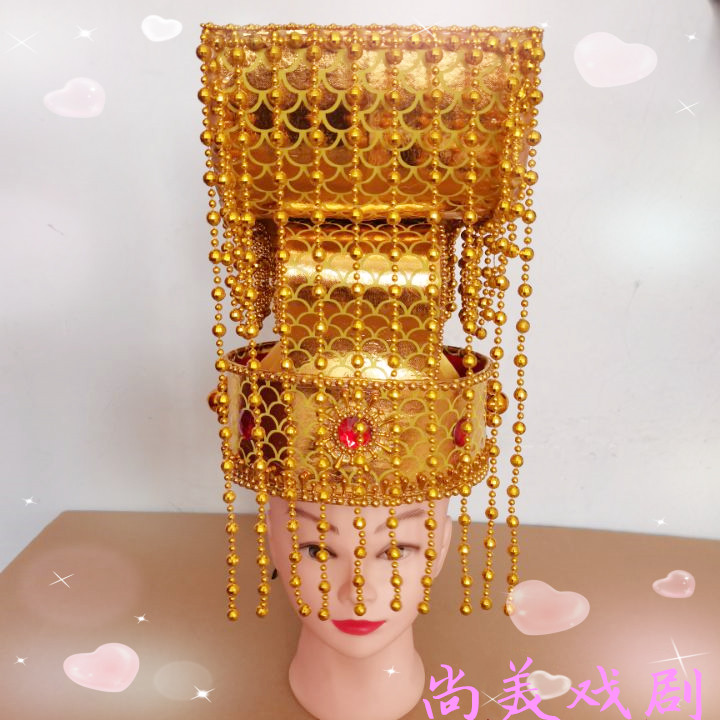 Jade Emperor Da Han Emperor Hat Ancient Costume Emperor Hat Flat Top Crown Jade Emperor Hat Qin Shi Huang Hat