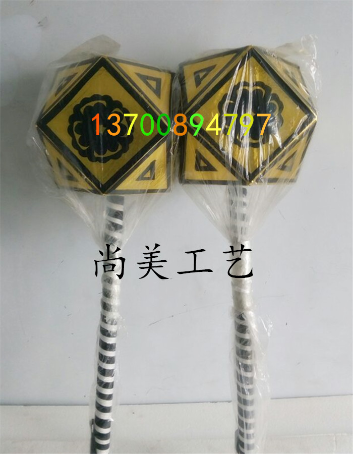 Drama stage film and television props Angle hammer Octagonal hammer Gold hammer Silver hammer Round hammer Meteor hammer