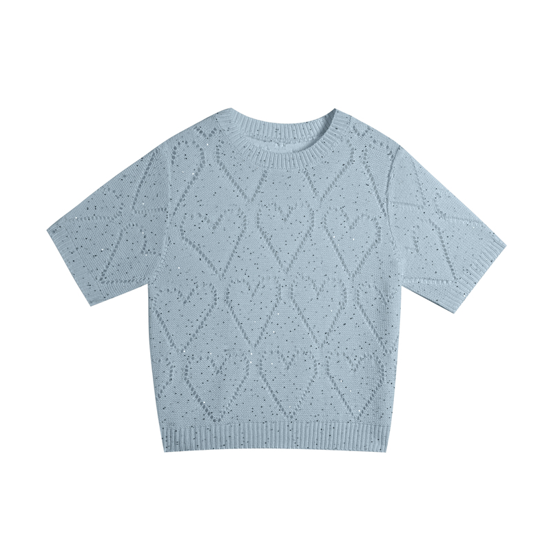 【Storewide Clearance】Fashionable Design Hollow-Out Sequin Knit Top 2526 【Storewide Clearance】Fashionable Design Hollow-Out Sequin Knit Top 2526