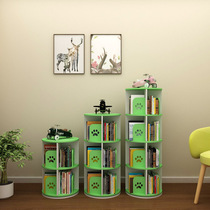 Non-solid wood environmental protection childrens living room floor against the wall storage shelf simple combination home students rotate bookshelf