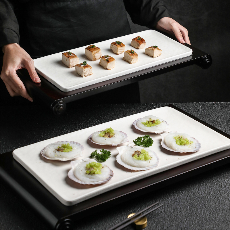 Chinese-Style Creative Bamboo and Wood Combination Rectangular Plate, Hotel Private Dining, Club Specialty Presentation, High-End Tableware Chinese-Style Creative Bamboo and Wood Combination Rectangular Plate, Hotel Private Dining, Club Specialty Presentation, High-End Tableware