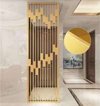 Stainless steel screen partition living room entrance entrance modern hotel sales department metal grid hollow folding seat screen