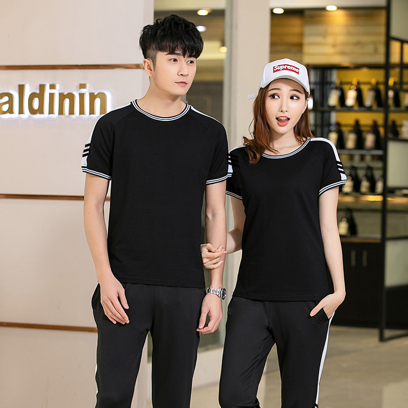 Pure cotton table tennis clothing Men and women Men's and women's game sports clothes speed dry short sleeve long pants badminton suit blouses