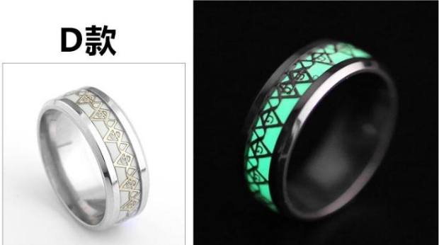Nhật Bản và Hàn Quốc dòng người phát sáng nhẫn nam cá tính nam nhẫn bạc sterling sinh viên duy nhất nhẫn thời gian nhẫn nữ nhẫn nhẫn cầu hôn
