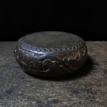 Black bluestone stone drum stone pier paperweight stone lion inkstone auspicious beast brave beast water-absorbing beast hand-carved stone tools folk crafts