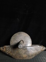 Extraterrestrial Iron Meteorite Medicine Roller Stone Lion Inkstone Absorbs Water Auspicious Beast Drum Pot Inherited Retro Nostalgic Practical Collection