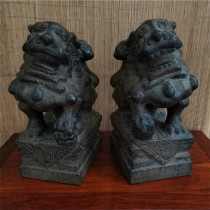 Gatekeeper stone lion stone drum stone pier carved pot holder paperweight inkstone auspicious beast brave beast tea house living room tea banquet club decoration