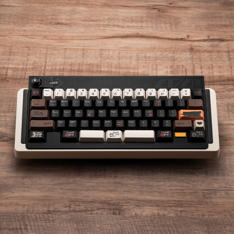Retro Love Story R3 Mechanical Keyboard Keycap Pbt Dye-Sublimation Customized Original Factory Suitable for Wooting/Micromouse