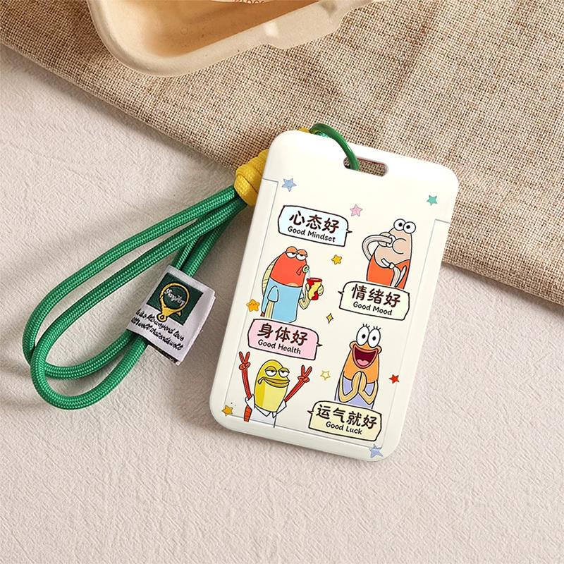 Good Mood and Positive Attitude Are Like a Magic Card Holder for Fish Cards, Meal Cards, Bus and Subway Passes, Id Cards, and Work Badges, with a Protective Cover and a Lanyard Good Mood and Positive Attitude Are Like a Magic Card Holder for Fish Cards, Meal Cards, Bus and Subway Passes, Id Cards, and Work Badges, with a Protective Cover and a Lanyard