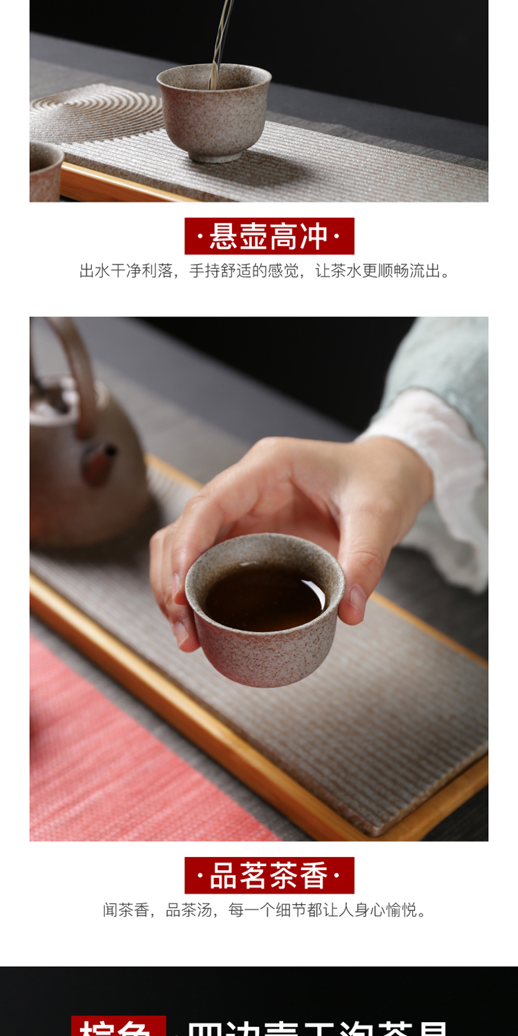 Poly real (sheng Japanese dry landscape and tea table contracted household kung fu tea set zen ceramic dry terms tray box