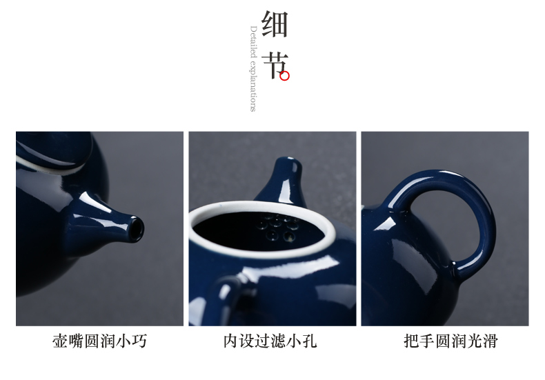 Poly real (sheng to crack a pot of ceramic portable bag fourth car kung fu tea set mini home the teapot