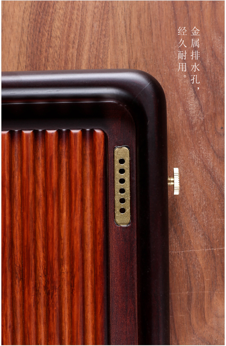 The whole piece of tablet weight bamboo tea tray rectangle household contracted drainage solid wood tea table tray was dry mercifully dish of trumpets