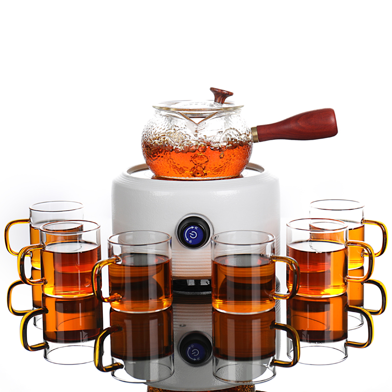 Automatic boiling tea ware suit black tea, white tea glass tea stove steam cooking pot heating small electricity TaoLu household