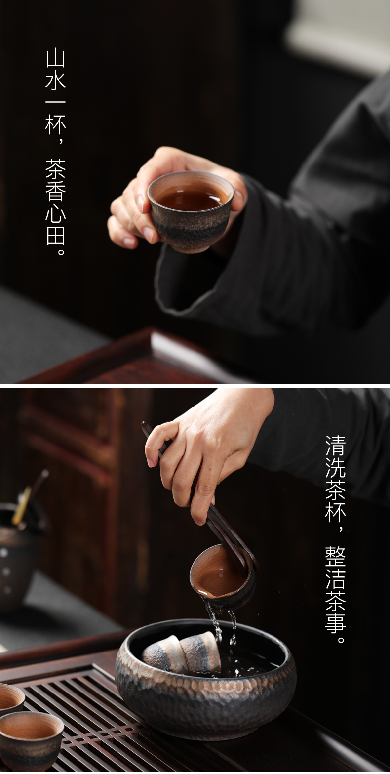 Coarse ceramic tea set lazy person suit household contracted and I tea automatically restores ancient ways ideas prevent hot kung fu tea kettle