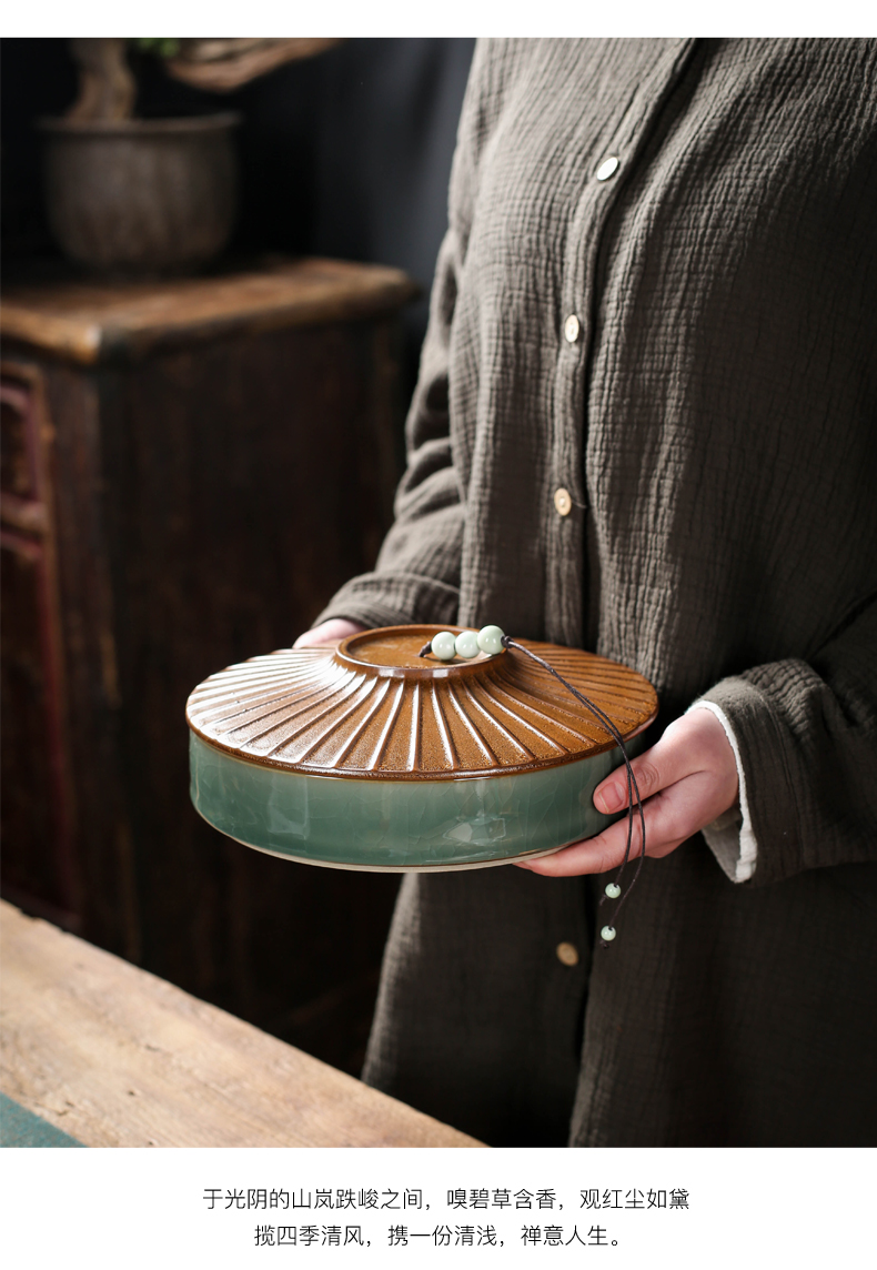 Your up pu 'er tea as cans ceramic tea cake multilayer frame seal up POTS of tea cake boxes can be a fold of storage tank