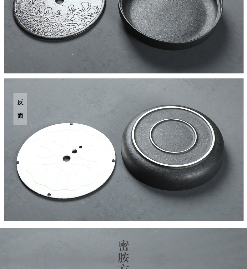 Poly real (sheng Japanese black pottery portable travel tea set kung fu tea teapot teacup of a complete set of ceramic tea set tea tray