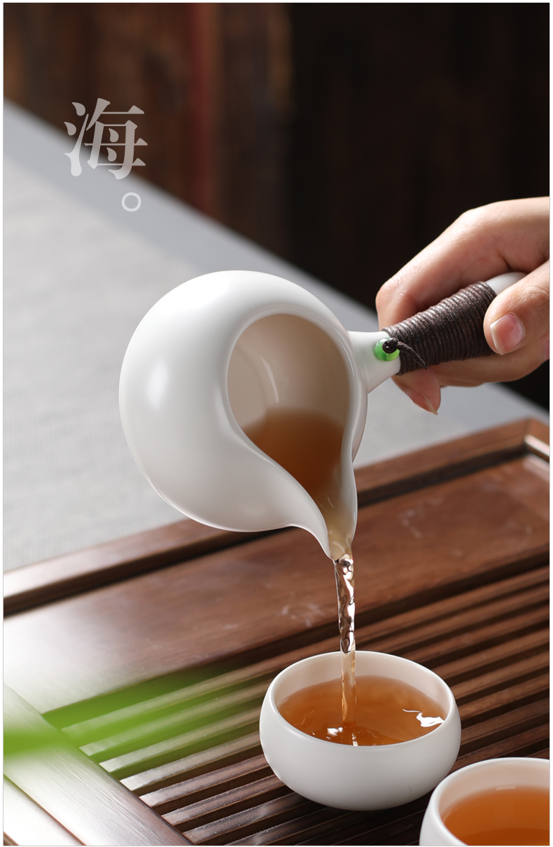 Ceramic tureen tea sets tea tray was kung fu tea cups dry terms household contracted tea of a complete set of white porcelain