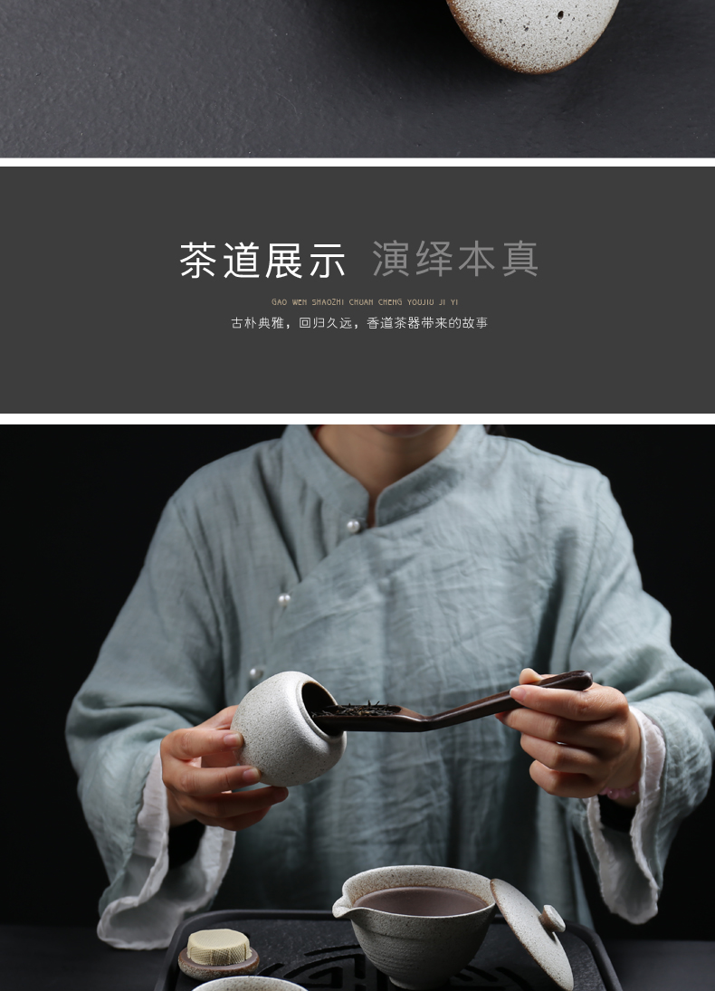 Travel together, super black pottery tea contracted is suing the home portable package crack cup a pot of two cups of kung fu tea set