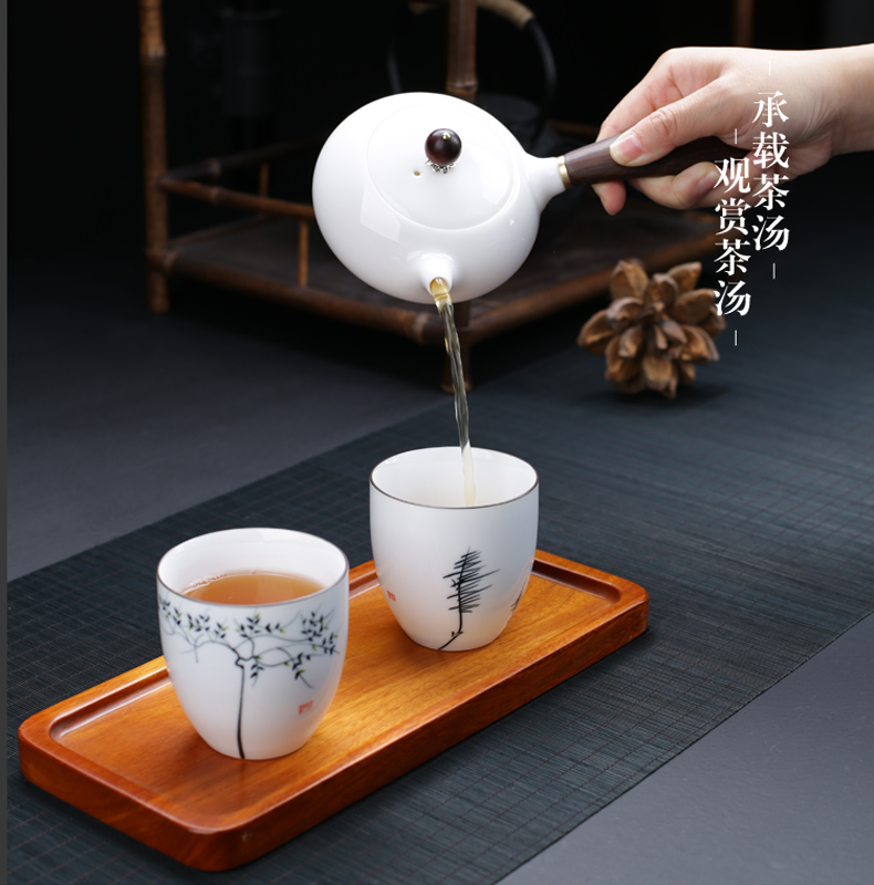 Poly real (sheng hand - made teacup single cup sample tea cup large them thin body master cup creative puer tea cups of ceramic tea set
