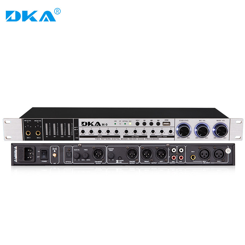 DKA Professional Mic processor KTV front-stage effectors anti-howl called instrumental home K song karaoke mixers M9