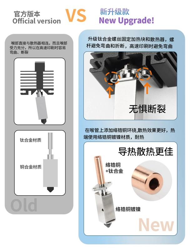 Phụ kiện máy in 3D phiên bản nâng cấp 2.0 hot end tre CHT đồng thau thép cứng lắp ráp vòi phun thích hợp cho X1/P1P máy in thiệp cưới các loại máy in