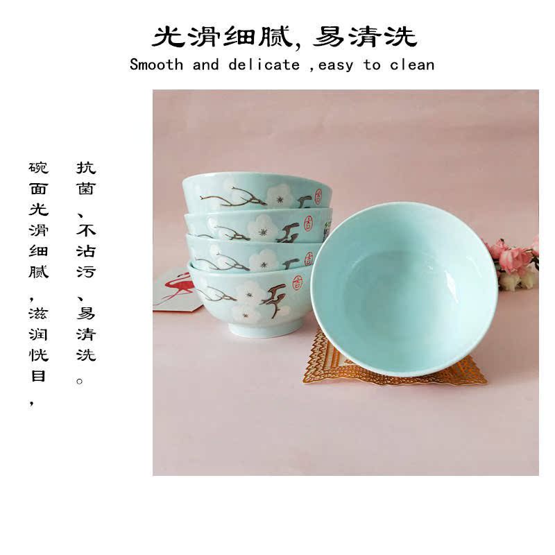 The kitchen special 10 at home ceramic bowl rainbow such as bowl of rice bowl chopsticks students suit Japanese dishes