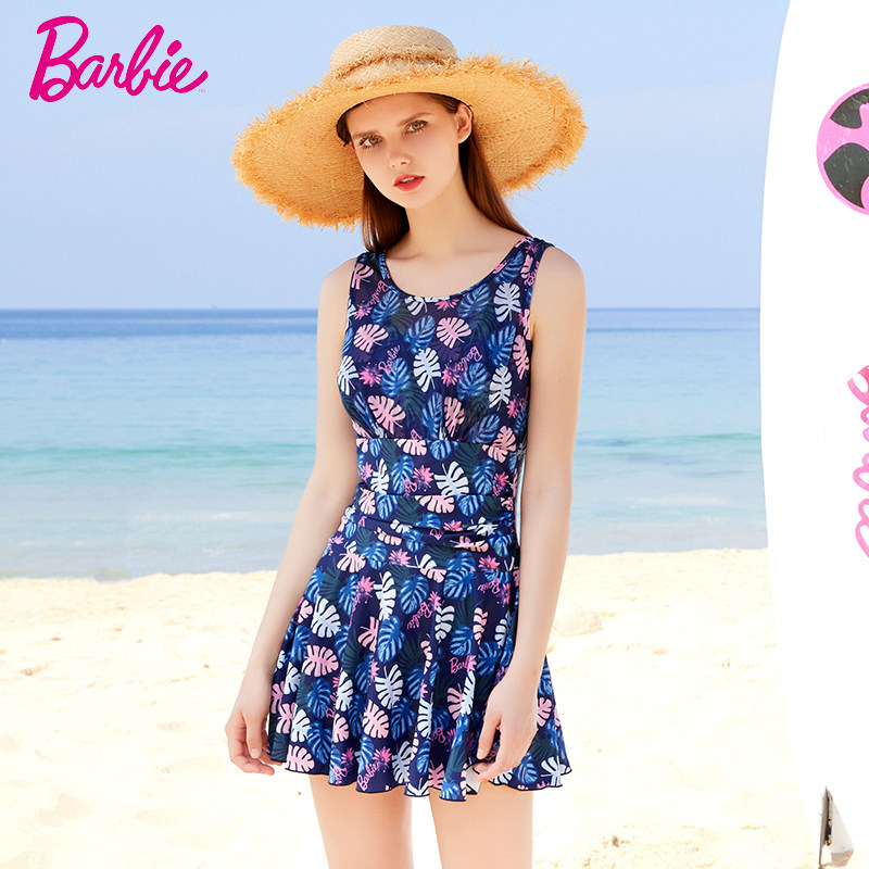 Barbie swimsuit woman 2022 Xia's new South Korean Ins cover slim and conservative dress style Even with large size for swimming