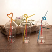 Art straw Disposable straw Juice drink Cola milk tea color shape pregnant straw 60pcs