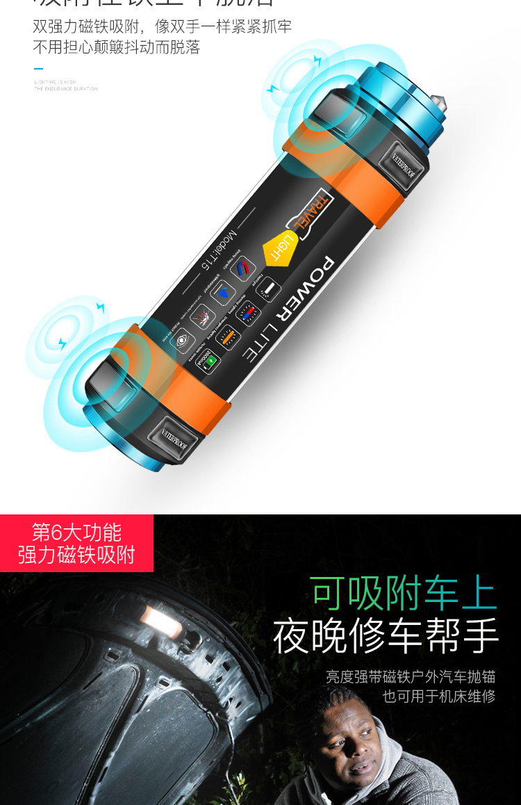 Cắm trại đèn led sạc ngoài trời lều cắm trại ánh sáng siêu sáng lĩnh vực chiếu sáng sạc đèn muỗi đèn pin sạc siêu sáng