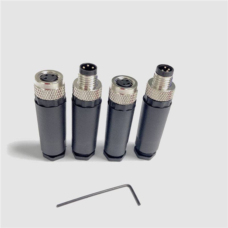 M8 connector Aviation plug sensor 3-hole female head 4 core close to switch connecting wire waterproof connector