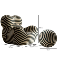 [Десятилетняя гарантия] Большие синие и желтые полоски + шарики того же цвета, высокоэластичный хлопок для укладки.