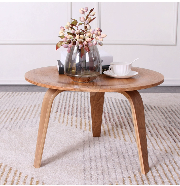 Nhà máy trực tiếp sẽ chủ trì bàn cà phê nordic căn hộ nhỏ đơn giản bàn tròn sáng tạo nội thất phòng khách bàn thấp - Bàn trà bàn trà gỗ nguyên khối