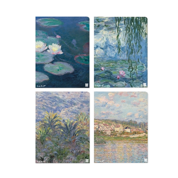 Oil painting style element folder a4 paper l-shaped thickened binder file bag office bag information book monet painting collection personalized creative stationery gifts/set class art life aesthetics zhejiang people's art publishing house