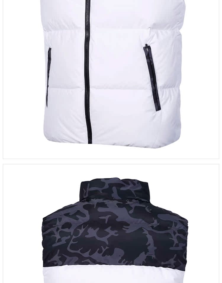Anta nam xuống áo khoác vest không tay 2019 mùa xuân mới đứng cổ áo ngụy trang ấm áp áo thể thao giản dị nam - Áo thể thao áo khoác thể thao