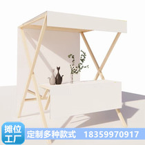 En ligne Red City Set Shelves Solid Wood Active Scaffolding Mobile Bazaar Booth Vending Caravan Promotions Fancy Car Folding Night Market Stall