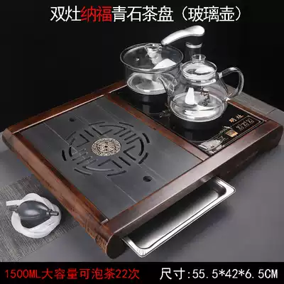 Fully automatic tea tray with induction cooker integrated Wujin stone small stone pan kettle Integrated Household small tea table