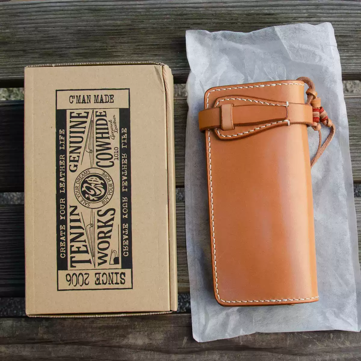 現貨! 天神Tenjin Works LW05 Long Wallet 枥木多脂皮革長財布