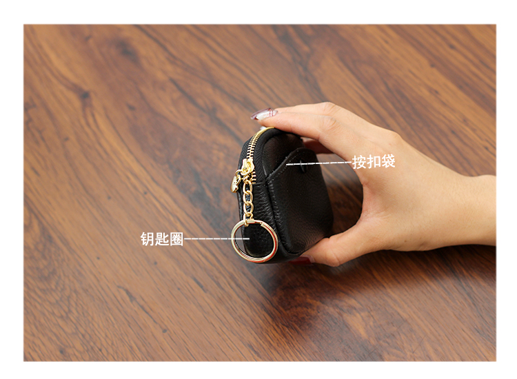 2018 mới châu Âu và Mỹ lớn dây kéo da ví nữ ví mini xu ví thời trang khí đồng tiền túi da ví kẹp tiền