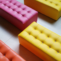 Mall Software Combined Strip Stool Parent Rest Area reception area Stool Corridor PU Sofa stool