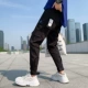 Mùa thu overalls nam thương hiệu thắt lưng chín điểm phiên bản Hàn Quốc của xu hướng quần rung đỏ lưới rộng quần chín điểm hoang dã - Crop Jeans