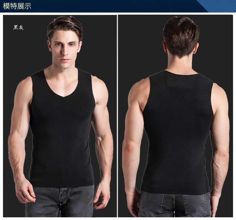 Kiểu dáng liền mạch ấm áp của nam cộng với nhung dày đỏ năm nay của hôn nhân rộng vai đồ lót năm heo áo thun ba lỗ nữ